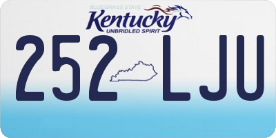 KY license plate 252LJU