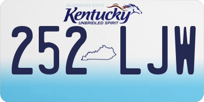 KY license plate 252LJW