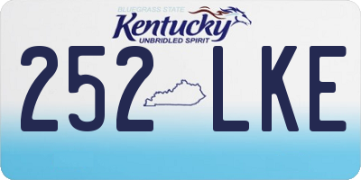 KY license plate 252LKE