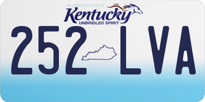 KY license plate 252LVA