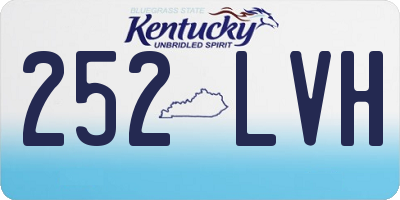 KY license plate 252LVH