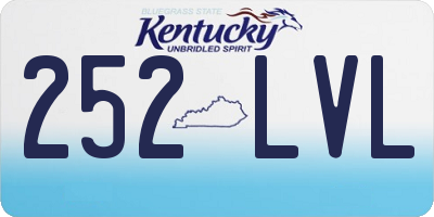 KY license plate 252LVL