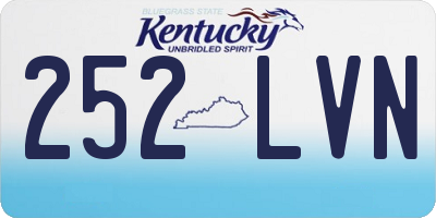 KY license plate 252LVN