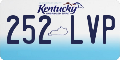 KY license plate 252LVP