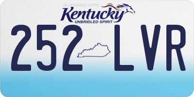 KY license plate 252LVR