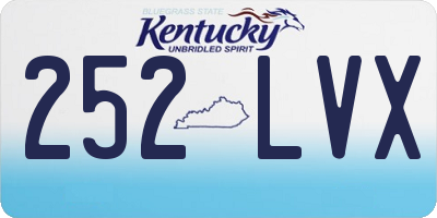 KY license plate 252LVX