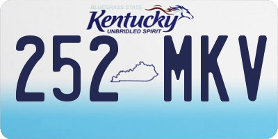 KY license plate 252MKV