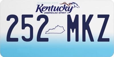KY license plate 252MKZ
