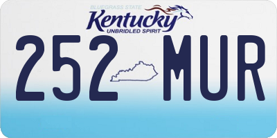 KY license plate 252MUR