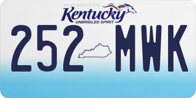 KY license plate 252MWK