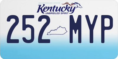 KY license plate 252MYP