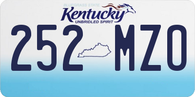 KY license plate 252MZO