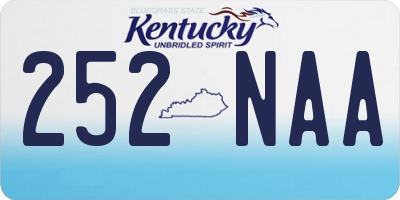 KY license plate 252NAA
