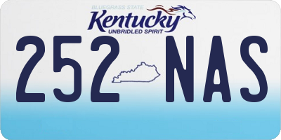 KY license plate 252NAS