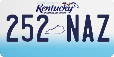 KY license plate 252NAZ