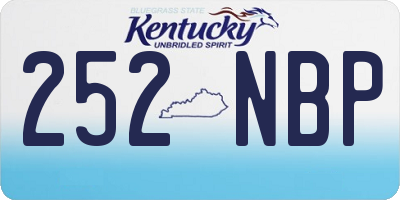 KY license plate 252NBP