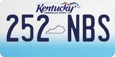 KY license plate 252NBS