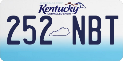 KY license plate 252NBT
