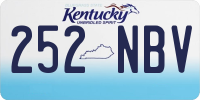 KY license plate 252NBV