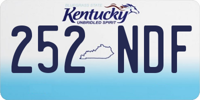 KY license plate 252NDF