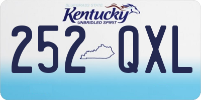 KY license plate 252QXL