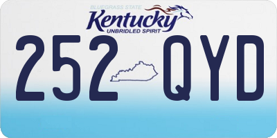 KY license plate 252QYD