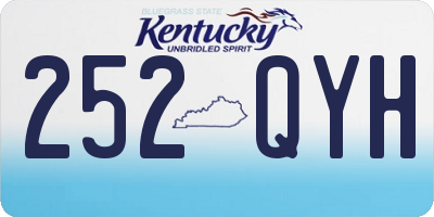 KY license plate 252QYH