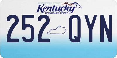 KY license plate 252QYN