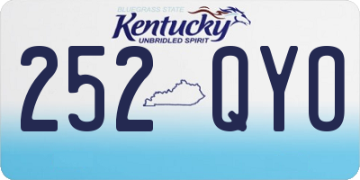 KY license plate 252QYO