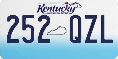 KY license plate 252QZL