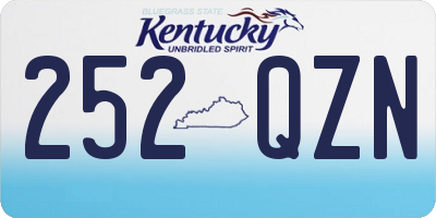 KY license plate 252QZN