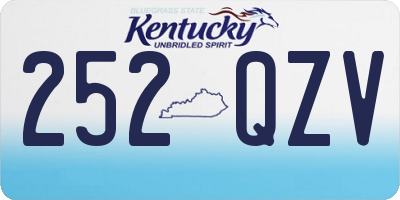 KY license plate 252QZV