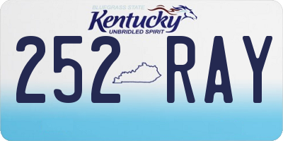 KY license plate 252RAY