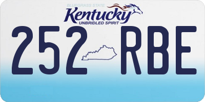 KY license plate 252RBE