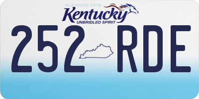 KY license plate 252RDE