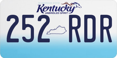KY license plate 252RDR