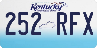 KY license plate 252RFX