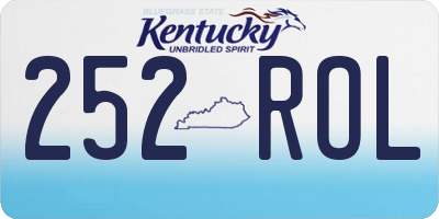 KY license plate 252ROL