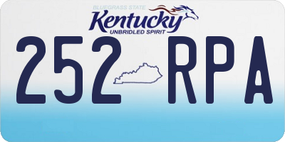 KY license plate 252RPA
