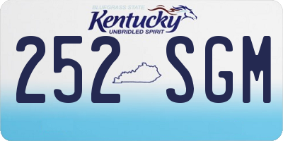 KY license plate 252SGM