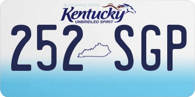 KY license plate 252SGP