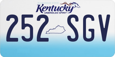 KY license plate 252SGV