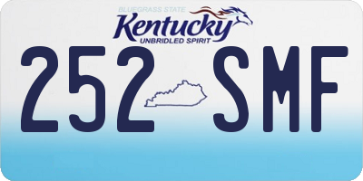 KY license plate 252SMF