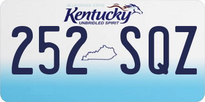 KY license plate 252SQZ