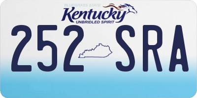 KY license plate 252SRA
