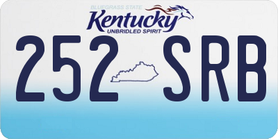 KY license plate 252SRB