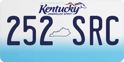 KY license plate 252SRC