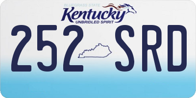KY license plate 252SRD