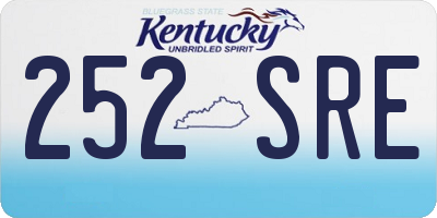 KY license plate 252SRE