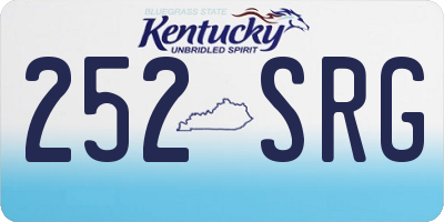 KY license plate 252SRG